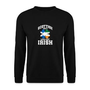 Scottish and a little bit of Irish roots - Unisex Sweatshirt - black - Front - Alina (178cm) & Michal (187cm)