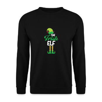 The Irish Elf Heritage Elves Shamrock XMAS Irlan - Unisex Sweatshirt - black - Front - Alina (178cm) & Michal (187cm)