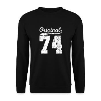 74 Original 50 Years Man Wife Birthday - Unisex Sweatshirt - black - Front - Alina (178cm) & Michal (187cm)