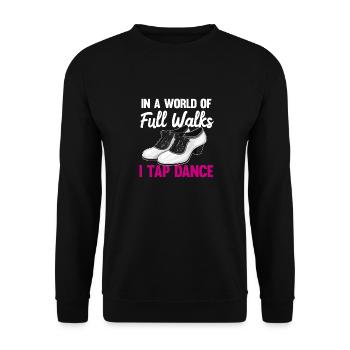 Tap Dance Teacher Appreciation For Women Girls - Unisex Sweatshirt - black - Front - Alina (178cm) & Michal (187cm)