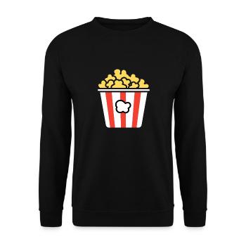 Popcorn Pot Humor - Unisex Sweatshirt - black - Front - Alina (178cm) & Michal (187cm)