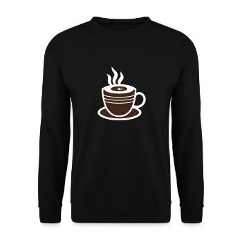 Humor Small Hot Chocolate - Unisex Sweatshirt - black - Front - Alina (178cm) & Michal (187cm)