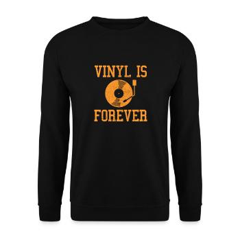 Cadeau de disque vinyle pour DJ Vintage - Sweat-shirt Unisexe - noir - Devant - Alina (178cm) & Michal (187cm)