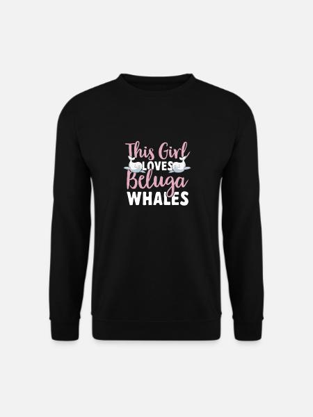 White Whale Beluga Whale - Unisex Sweatshirt - black
