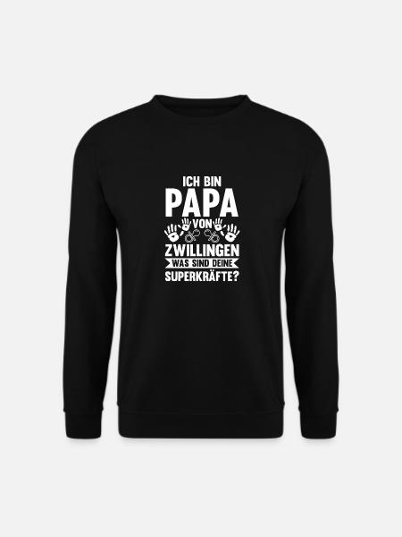 Vater Zwillingspapa Papa von Zwillingen - Unisex Pullover - Schwarz