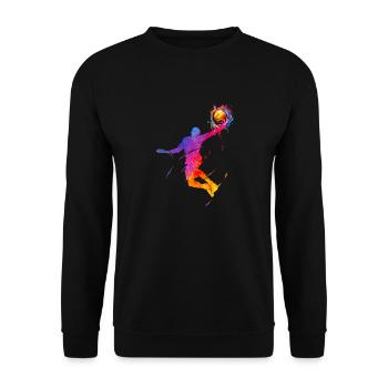 Basketteur Panier de Basket Basket-ball Cadeau - Sweat-shirt Unisexe - noir - Devant - Alina (178cm) & Michal (187cm)