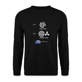 Engine telemetry of Starship launch on November - Unisex Sweatshirt - black - Front - Alina (178cm) & Michal (187cm)