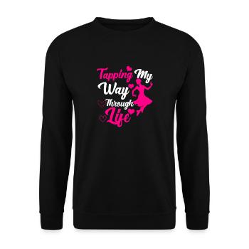 Tap Dance Teacher Appreciation For Women Girls - Unisex Sweatshirt - black - Front - Alina (178cm) & Michal (187cm)