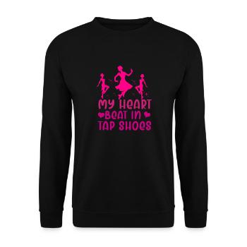 Tap Dance Teacher Appreciation For Women Girls - Unisex Sweatshirt - black - Front - Alina (178cm) & Michal (187cm)