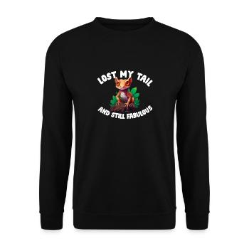 Gecko à crête Hommes Femmes Lézard Cils Gecko - Sweat-shirt Unisexe - noir - Devant - Alina (178cm) & Michal (187cm)