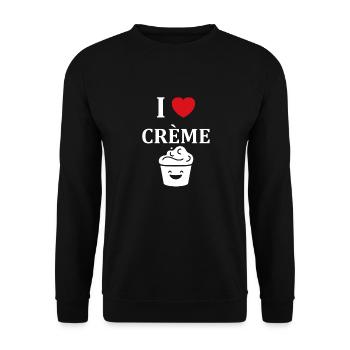Humour crème fraiche - Sweat-shirt Unisexe - noir - Devant - Alina (178cm) & Michal (187cm)