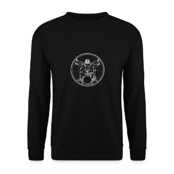 Drummer Drummer Drum Gift - Unisex Sweatshirt - black - Front - Alina (178cm) & Michal (187cm)