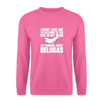Baleine blanche Béluga - Sweat-shirt Unisexe - rose - Devant