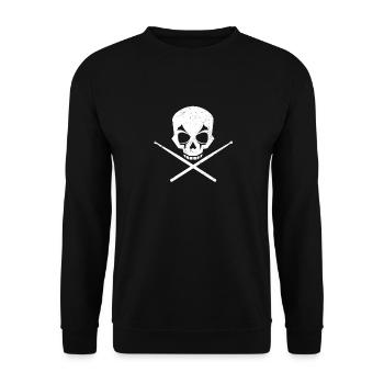 Drummer Drummer Drum Gift - Unisex Sweatshirt - black - Front - Alina (178cm) & Michal (187cm)