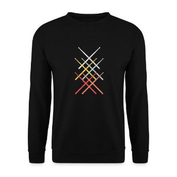 Drummer Drummer Drum Gift - Unisex Sweatshirt - black - Front - Alina (178cm) & Michal (187cm)