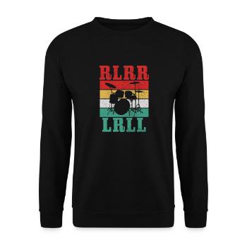 Drummer Drummer Drum Gift - Unisex Sweatshirt - black - Front - Alina (178cm) & Michal (187cm)