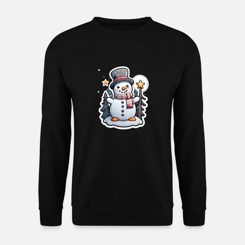 Schneemann - Unisex Pullover - Schwarz