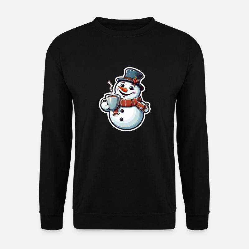 Schneemann - Unisex Pullover - Schwarz