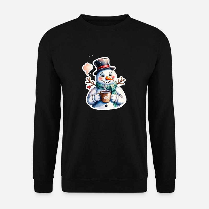 Schneemann - Unisex Pullover - Schwarz