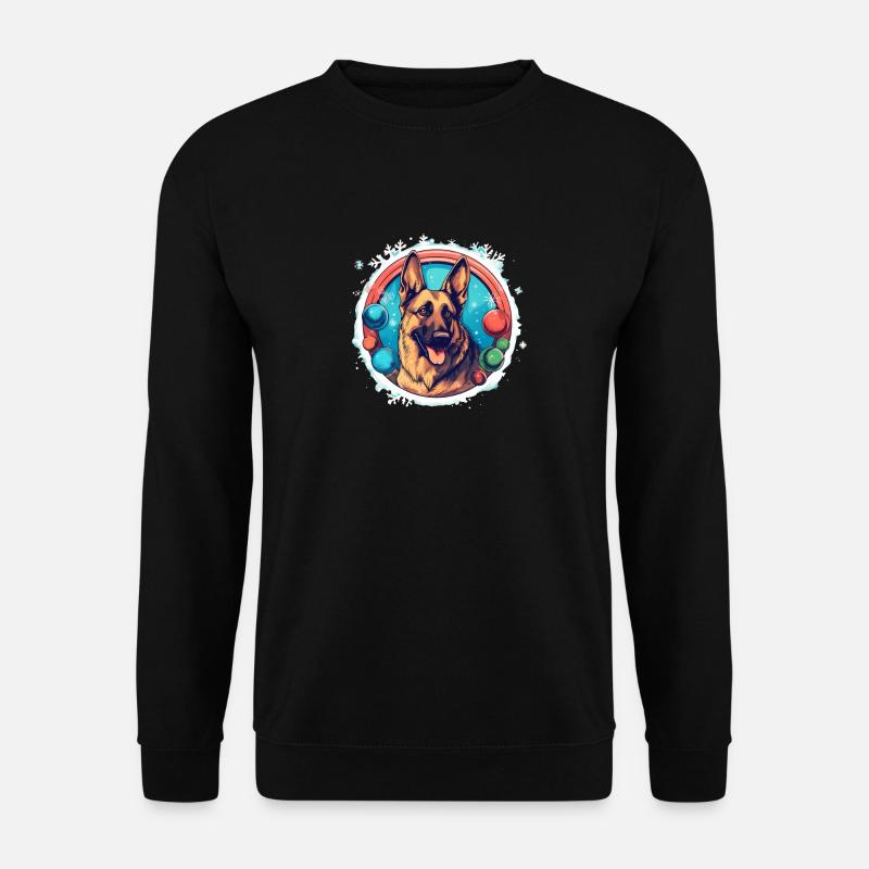 Deutscher Schäferhund Weihnachten, Liebeshunde - Unisex Pullover - Schwarz