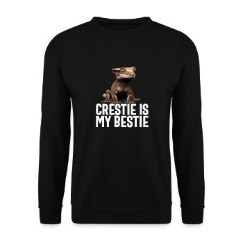 Gecko à crête Hommes Femmes Lézard Cils Gecko - Sweat-shirt Unisexe - noir - Devant - Alina (178cm) & Michal (187cm)