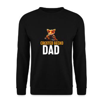 Gecko à crête Hommes Femmes Lézard Cils Gecko - Sweat-shirt Unisexe - noir - Devant - Alina (178cm) & Michal (187cm)