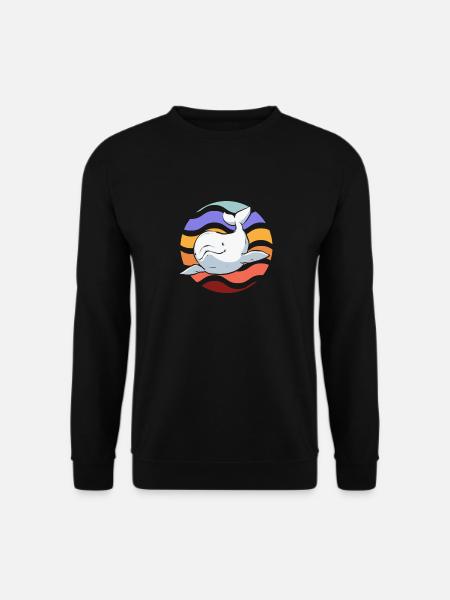 White Whale Beluga Whale - Unisex Sweatshirt - black