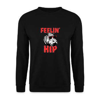 Hippopotame Hippopotame - Sweat-shirt Unisexe - noir - Devant - Alina (178cm) & Michal (187cm)