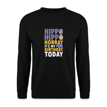 Hippopotamus Hippopotamus - Unisex Sweatshirt - black - Front - Alina (178cm) & Michal (187cm)