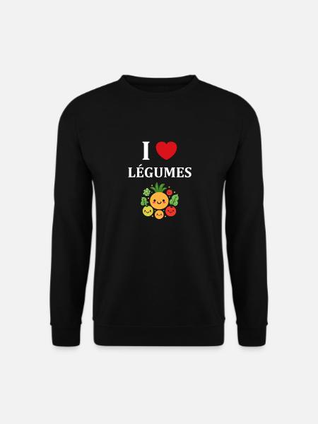 Légumes Humour je suis vegan - Sweat-shirt Unisexe - noir