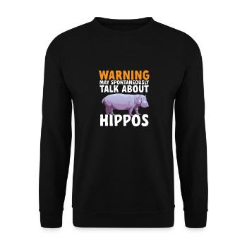 Hippopotamus Hippopotamus - Unisex Sweatshirt - black - Front - Alina (178cm) & Michal (187cm)