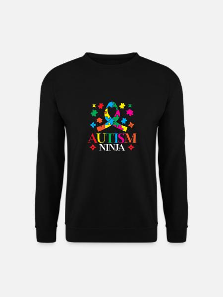 Autism Ninja Asperger's Syndrome Spectrum - Unisex Sweatshirt - black