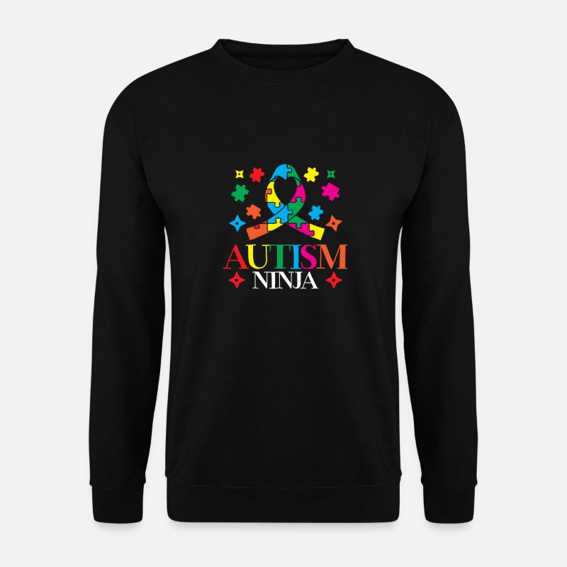 Autismus-ninja-asperger-syndrom-spektrum - Unisex Pullover - Schwarz