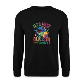 Faisons de l’autisme l’extinction de la - Sweat-shirt Unisexe - noir - Devant - Alina (178cm) & Michal (187cm)