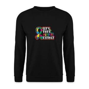Faisons de l’autisme l’extinction de la - Sweat-shirt Unisexe - noir - Devant - Alina (178cm) & Michal (187cm)