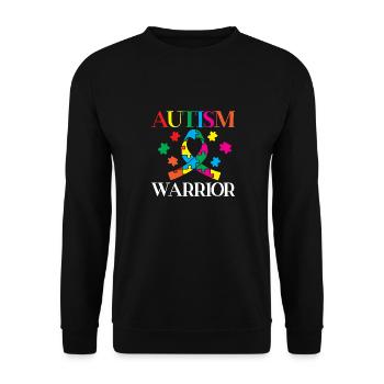 Autism Warrior Autistic Ninja Asperger Syndrome - Unisex Pullover - Schwarz - Vorne - Alina (178cm) & Michal (187cm)