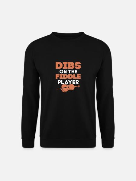 Dibs On The Fiddle Player Orchestra Violinist - Unisex Pullover - Schwarz
