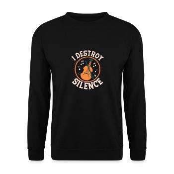 I Destroy Silence Orchestra Violon Violoniste - Sweat-shirt Unisexe - noir - Devant - Alina (178cm) & Michal (187cm)