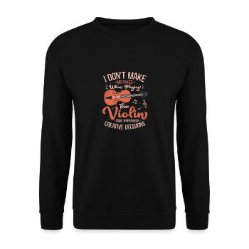 I Don't Make Mistakes When Playing The Violin Jazz - Unisex Sweatshirt - black - Front - Alina (178cm) & Michal (187cm)