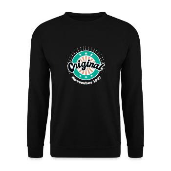 November 1927 Original 96 Years Man Woman - Unisex Sweatshirt - black - Front - Alina (178cm) & Michal (187cm)