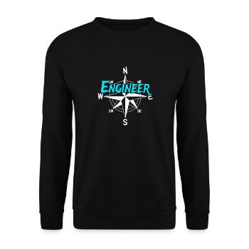 Maschinist Boots Crew Skipper Segler Kapitän - Unisex Pullover - Schwarz - Vorne - Alina (178cm) & Michal (187cm)