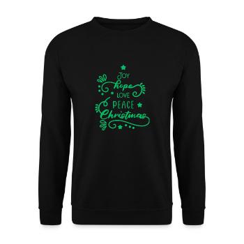 Sapin de Noël vert - Sweat-shirt Unisexe - noir - Devant - Alina (178cm) & Michal (187cm)