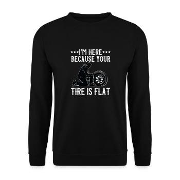 Tire Guy Mechanic Flat Tire Changer Repair Car - Unisex Sweatshirt - black - Front - Alina (178cm) & Michal (187cm)