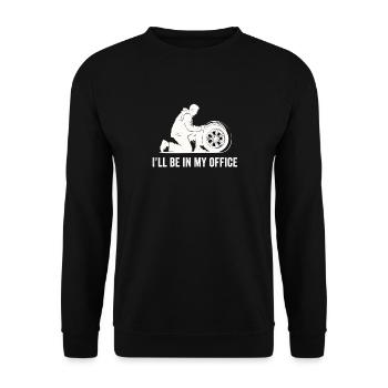 Tire Guy Mechanic Flat Tire Changer Repair Car - Unisex Sweatshirt - black - Front - Alina (178cm) & Michal (187cm)