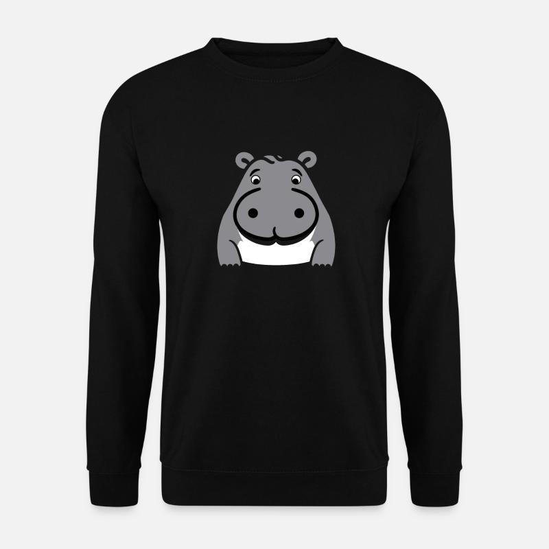 Liebe Kleines Nilpferd - Unisex Pullover - Schwarz