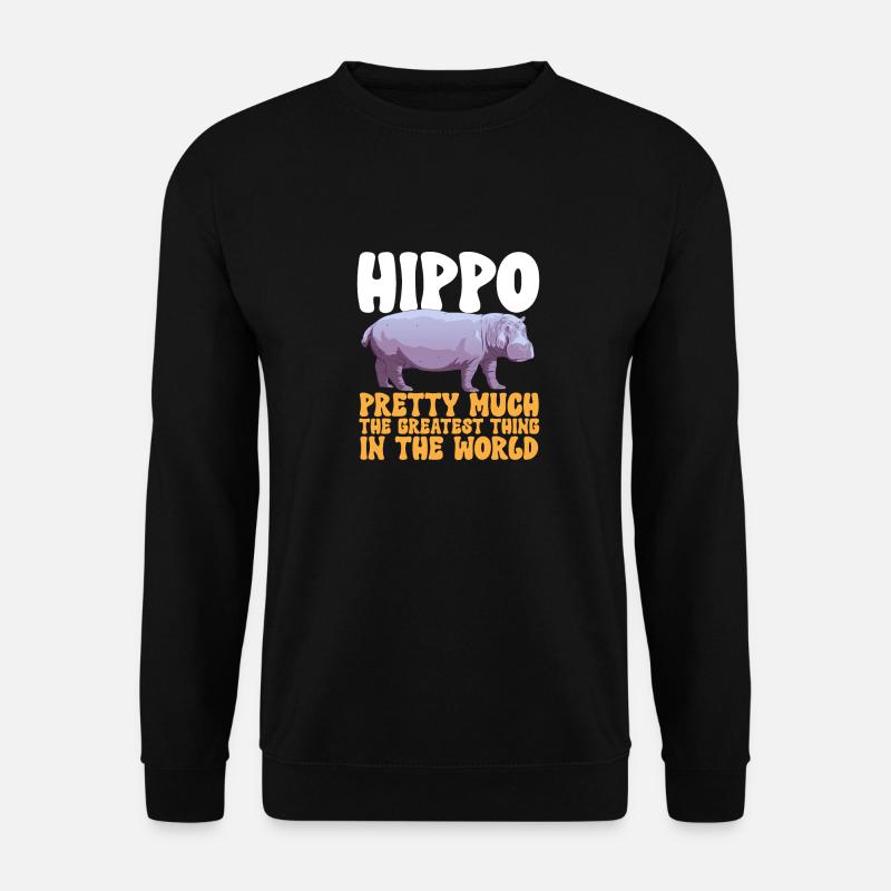 Flusspferd Nilpferd - Unisex Pullover - Schwarz