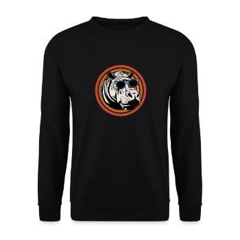 Hippopotamus Hippopotamus - Unisex Sweatshirt - black - Front - Alina (178cm) & Michal (187cm)