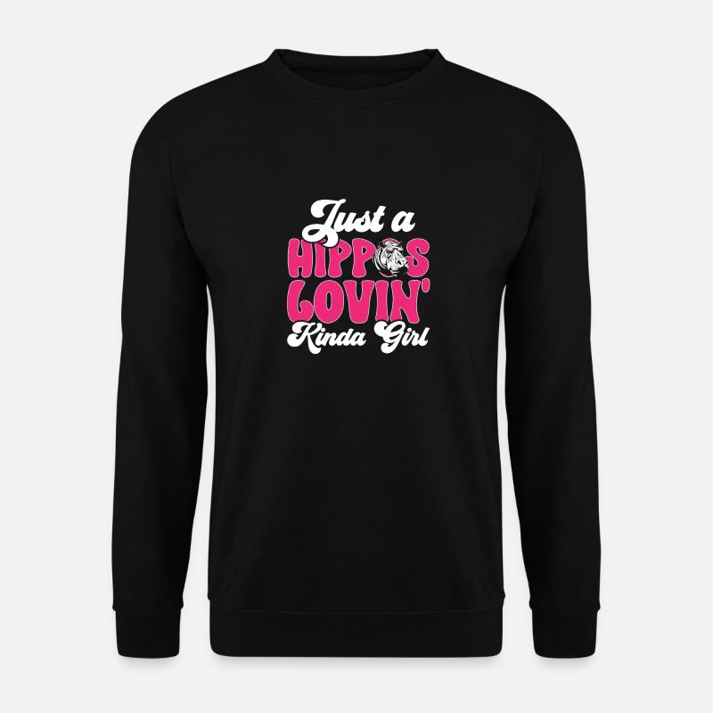Flusspferd Nilpferd - Unisex Pullover - Schwarz