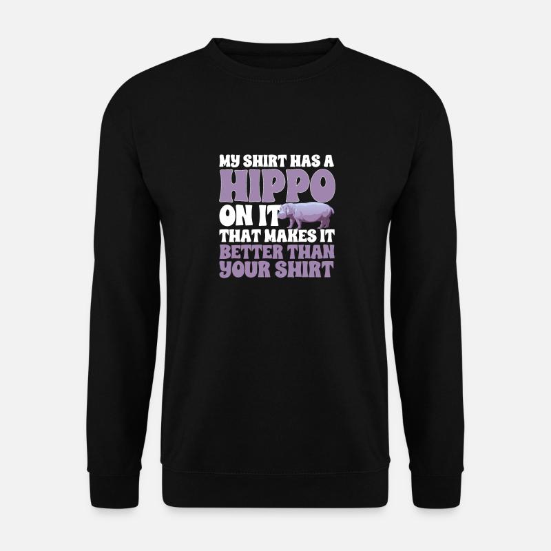 Flusspferd Nilpferd - Unisex Pullover - Schwarz