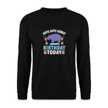 Hippopotamus Hippopotamus - Unisex Sweatshirt - black - Front - Alina (178cm) & Michal (187cm)